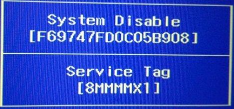 remove dell system disable password